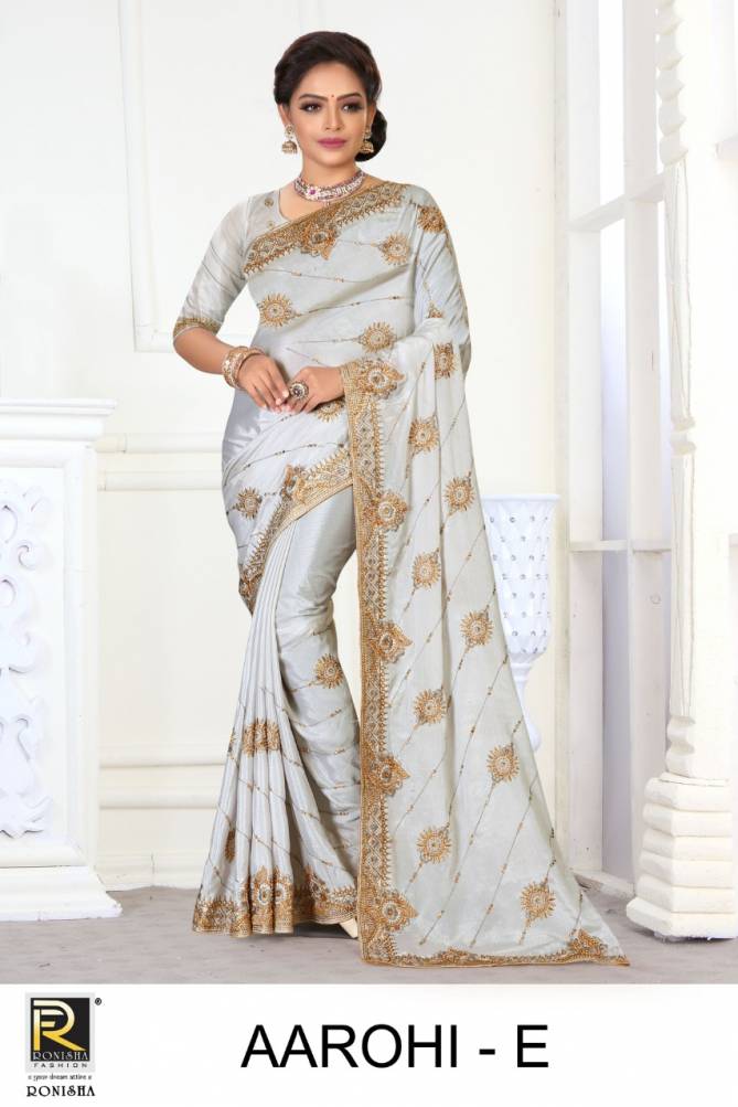 Ronisha Aarohi New Exclusive Wear Fancy Designer Embroidery Saree Collection